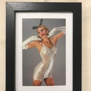 FETISH GIRLS Matted & Framed Art Postcard Print by Eric Kroll - White Corset